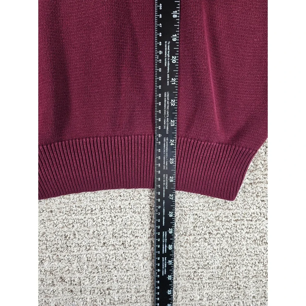 Polo Ralph Lauren Men's‎ Burgundy Knit Long Sleeve Sweater Shirt Size XL